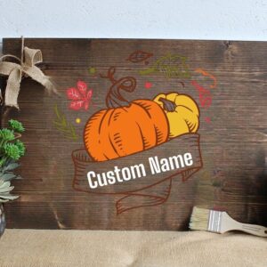 Two Pumpkins and Banner