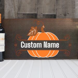 Pumpkin with Family Name (Workshop) (Fall)