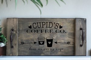 Cupid's Coffee Co Tray (Workshop) (Valentines)