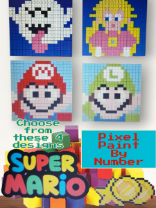 Super Mario Pixel Paint By Number
