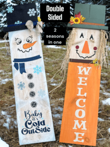 Double Sided_scare crow and snowman