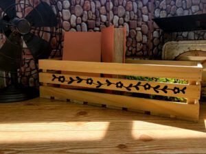 Decorative Flower Half Crate