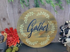 Gather 18" Round Sign