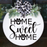 Home sweet home dog paw