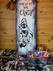 Come and Get Some Candy (Double sided Halloween Sign) 12x32 Sign