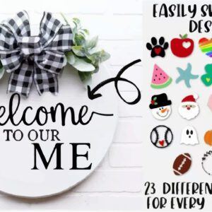 Welcome To Our Home Interchangeable Door Hanger