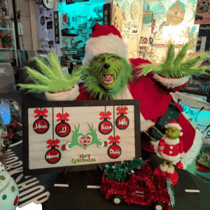Green Monster Ornament Sign