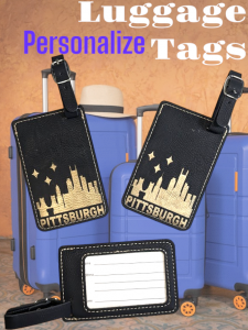 Vegan Leather Luggage Tag