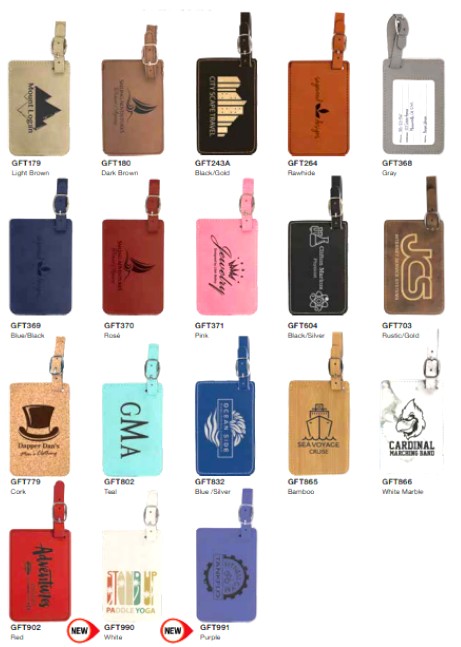 Vegan Leather Luggage Tag - Image 2