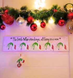 Green Monster Stocking Hanger